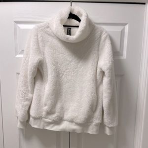 Funnel neck fleece pullover